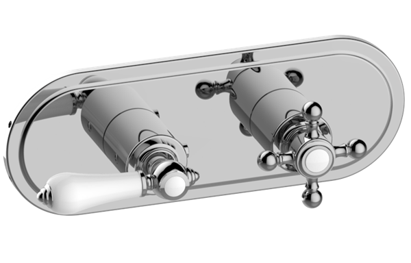 Graff - Adley Traditional M-Series Valve Trim with Two Handles (Horizontal Orientation)