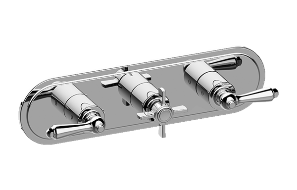 Graff - Camden Traditional M-Series Valve Trim with Three Handles (Horizontal Orientation)