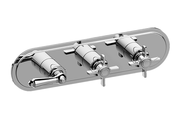 Graff - Camden Traditional M-Series Valve Trim with Three Handles (Horizontal Orientation)