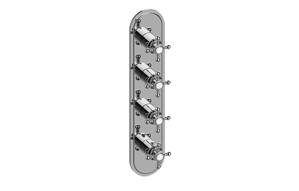 Graff - Adley Traditional M-Series Valve Trim with Four Handles
