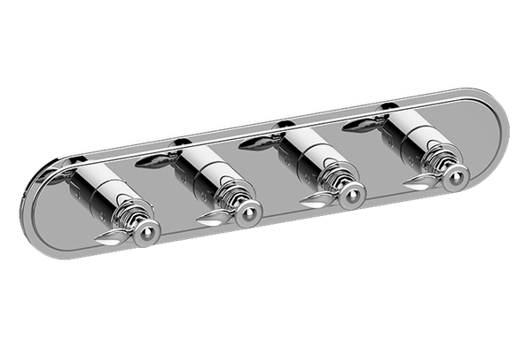 Graff - Topaz Traditional M-Series Valve Trim with Four Handles (Horizontal Orientation)