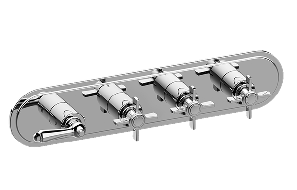 Graff - Camden Traditional M-Series Valve Trim with Four Handles (Horizontal Orientation)