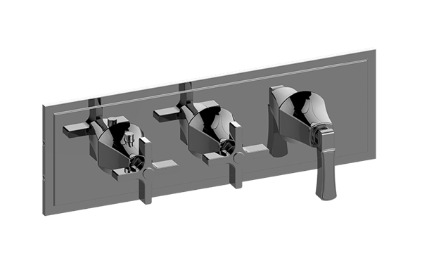 Graff - Finezza DUE Valve Trim with Three Handles (Horizontal Orientation)