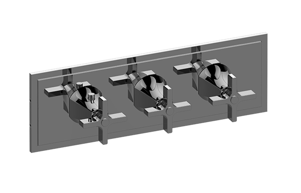 Graff - Finezza DUE Valve Trim with Three Handles (Horizontal Orientation)