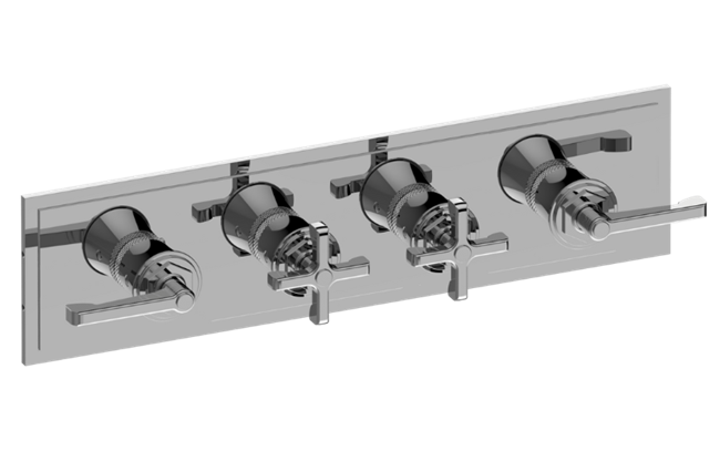 Graff - Vignola Valve Trim with Four Handles (Horizontal Orientation)