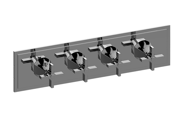 Graff - Finezza DUE Valve Trim with Four Handles (Horizontal Orientation)