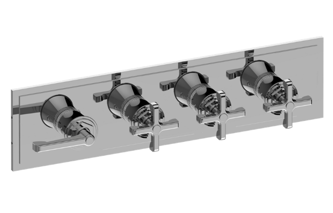 Graff - Vignola Valve Trim with Four Handles (Horizontal Orientation)