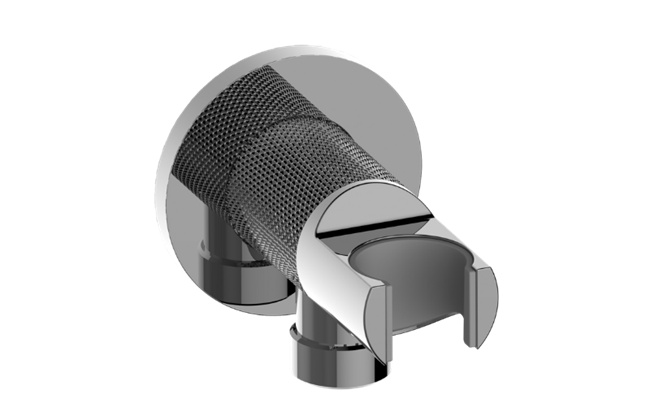 Graff - Riva Contemporary Wall Bracket and Integrated Wall Supply Elbow Diamond Knurled