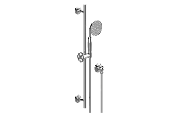 Graff - Vintage Transitional Handshower with Vintage Wall-Mounted Slide Bar