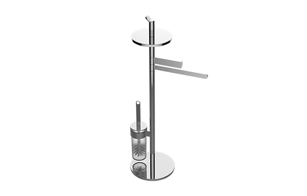 Graff - Sento Free Standing Tissue Holder, Toilet Brush Holder & Towel Bar