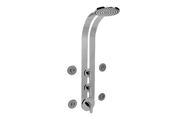 Graff - Sento Round Thermostatic Ski Shower Set w/Body Sprays - Trim Only