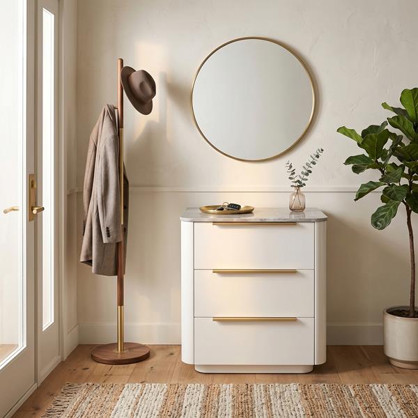 Lacava - Goldenshire Floorstanding Vanity, Three Soft Close Drawers, 30 InchW, 35 InchH, 22 InchD