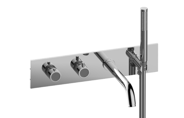 Graff - Cameo Wall-Mounted M-Series Thermostatic System - Tub Spout and Handshower - Trim Only