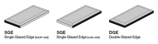 Adex - Neri Beveled Single Glazed Edge 4 Inch 4 X 8 (Short Edge)