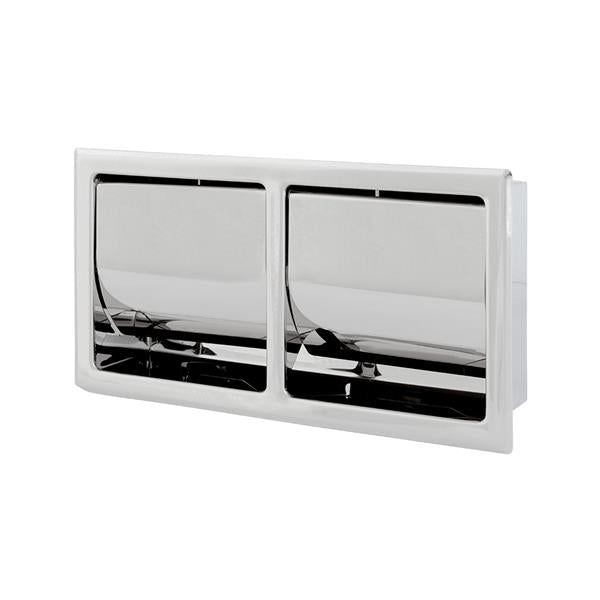 Lacava - Hoteliere Recessed Double Toilet Paper Holder Made Of Stainless Steel