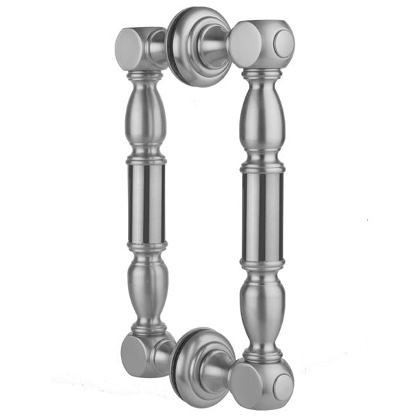 Jaclo - 16 Inch H20 Back to Back Shower Door Pull with Finials