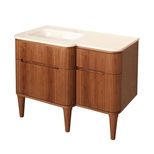 Lacava - Eleganza Wall-Mount Under Counter Vanity With Three Routed Finger Pull Drawers