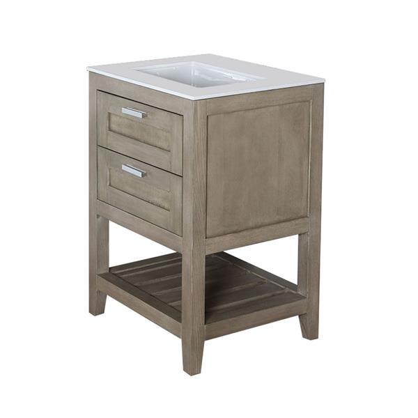 Lacava - Stile Free Standing Under-Counter Vanity With Two Drawers(Knobs Included) And Slotted Shelf In Wood