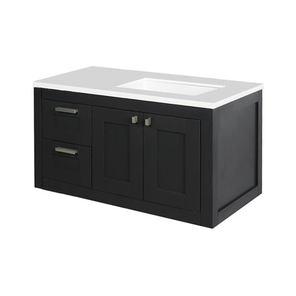 Lacava - Stile Wall-Mount Under-Counter Vanity With Two Drawers On The Left And Two Doors On The Right. Knobs And Pulls Included.