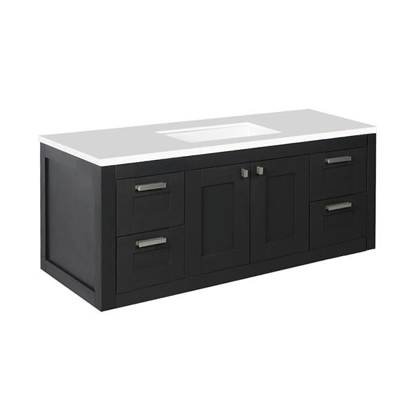 Lacava - Stile Wall-Mount Under-Counter Vanity With Two Doors(Knobs Included) On Center And Two Drawers(Knobs Included) On Both Sides.