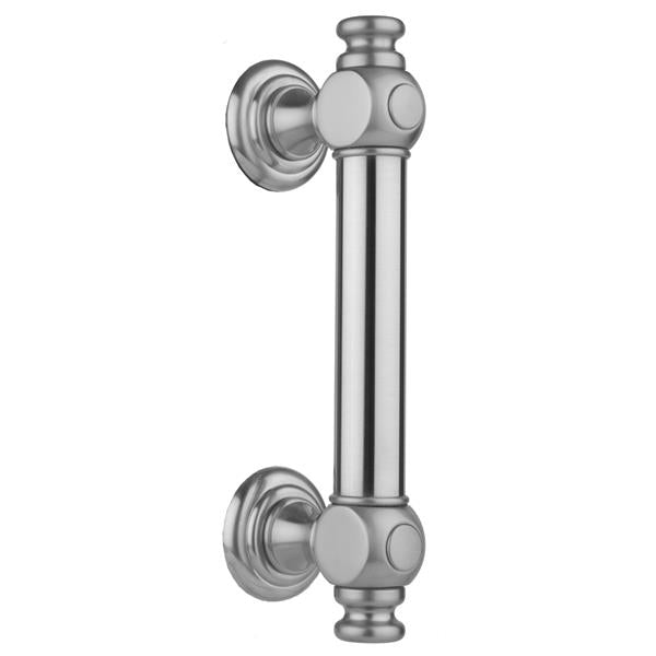 Jaclo - 8 Inch H60 Smooth with End Caps Front Mount Shower Door Pull