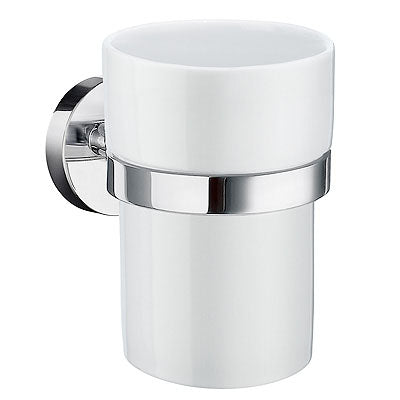 Smedbo - Home Holder With Tumbler, With Porcelain Tumbler