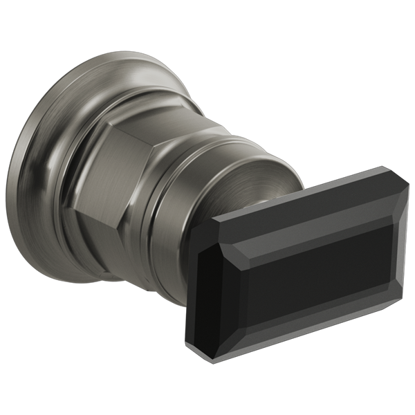 Brizo - Invari Wall Mount Lavatory Black Crystal Knob Handle Kit