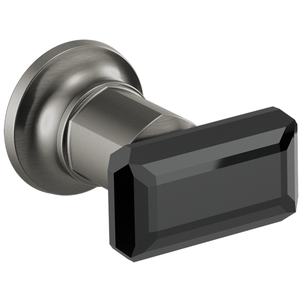 Brizo - Invari Two-Handle Wall Mount Tub Filler Black Crystal Knob Handle Kit