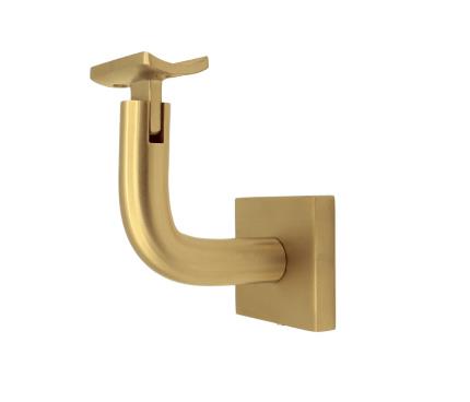 Linnea - Concrete Mount Hand Rail Bracket with Curve Clamp and Square Rose