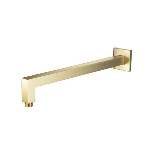 Flusso - Wall Mount Square Shower Arm - 16 Inch (400mm) - With Flange