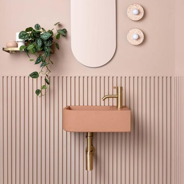 Kast - Juno Countertop/Wall Mount Basin, LH Bowl, Includes Wall Brackets