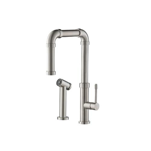 Flusso - Tanz - Stainless Steel Kitchen Faucet With Side Sprayer