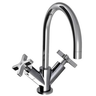 Lefroy Brooks - Kafka Cross Handle Single Hole Basin Mixer