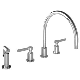 Lefroy Brooks - Kafka Lever 4-Hole Kitchen Mixer With Pull-Out Hand Spray