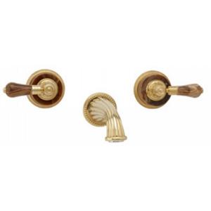 Phylrich - Versailles Wall Tub Set, Brown Onyx Handle - Trim Only