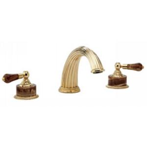 Phylrich - Versailles Deck Mounted Tub Set, Brown Onyx Handle - Trim Only