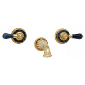 Phylrich - Versailles Wall Tub Set, Bleu Sodalite Handle - Trim Only
