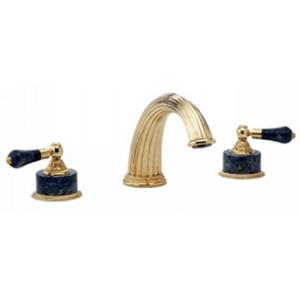 Phylrich - Versailles Deck Mounted Tub Set, Bleu Sodalite Handle - Trim Only
