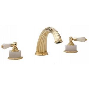 Phylrich - Versailles Deck Mounted Tub Set, Pink Onyx Handle - Trim Only
