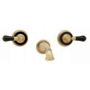 Phylrich - Versailles Wall Tub Set, Black Onyx Handle - Trim Only