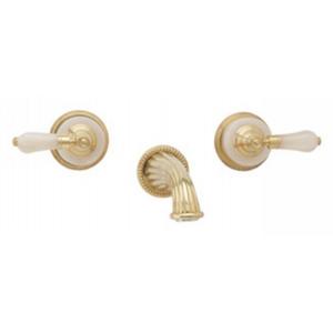 Phylrich - Regent Wall Tub Set, Pink Onyx Handle - Trim Only