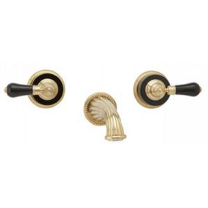 Phylrich - Regent Wall Tub Set, Black Onyx Handle - Trim Only