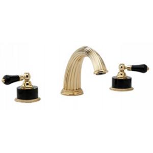 Phylrich - Regent Deck Mounted Tub Set, Black Onyx Handle - Trim Only