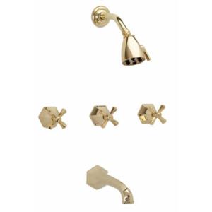Phylrich - Le Verre La Crosse Three Handle Tub and Shower Set - Trim Only