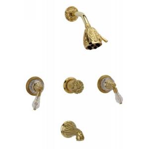 Phylrich - Louis XIV Three Handle Tub and Shower Set - Trim Only
