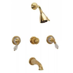 Phylrich - Regent Three Handle Tub and Shower Set - Trim Only