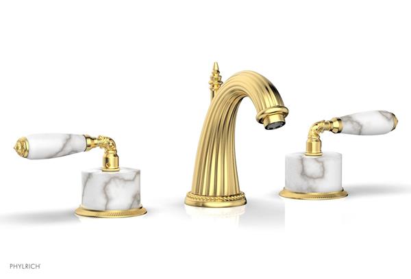 Phylrich - Valencia Widespread Faucet White Marble Accents