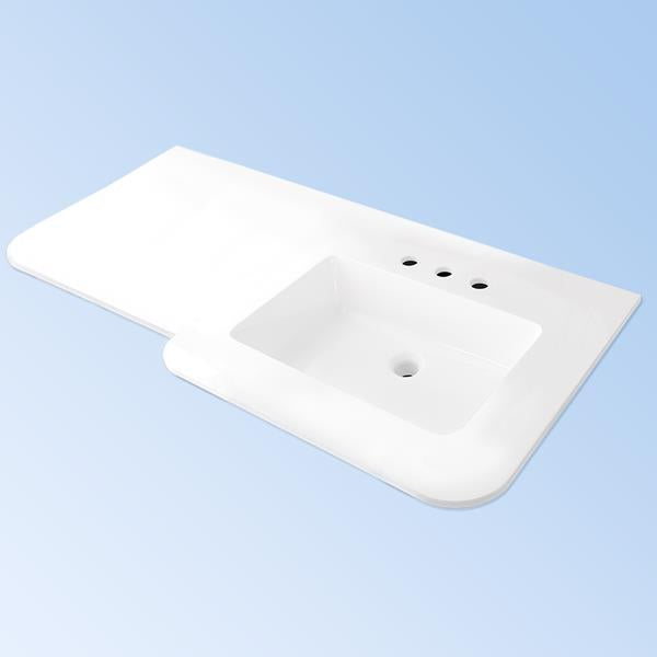 Lacava - Kubitop Vanity-Top Sink Made Of Solid Surface, With An Overflow