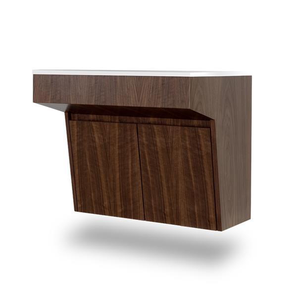 Lacava - Kubitop 22 Inch, Wall-Mount Vanity With Two Doors And Fingerpull Openings