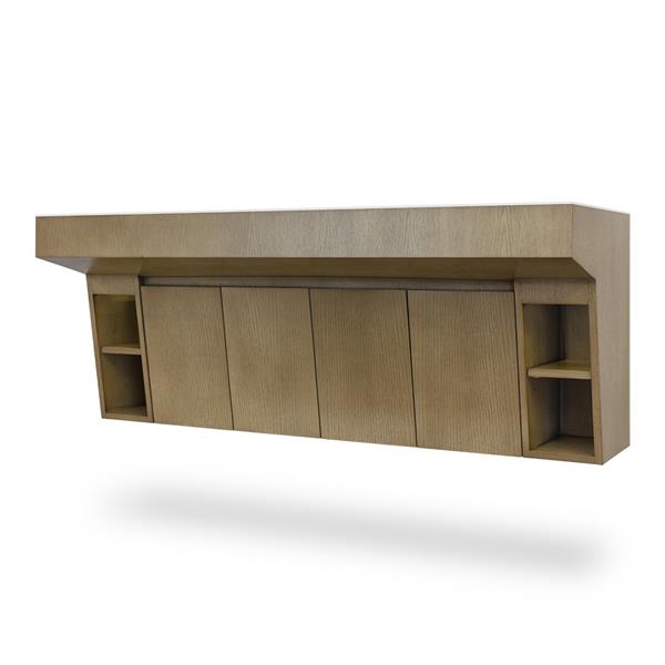 Lacava - Kubitop 19 Inch, Wall-Mount Vanity With Four Doors, One Cubby With Shelf And Fingerpull Openings